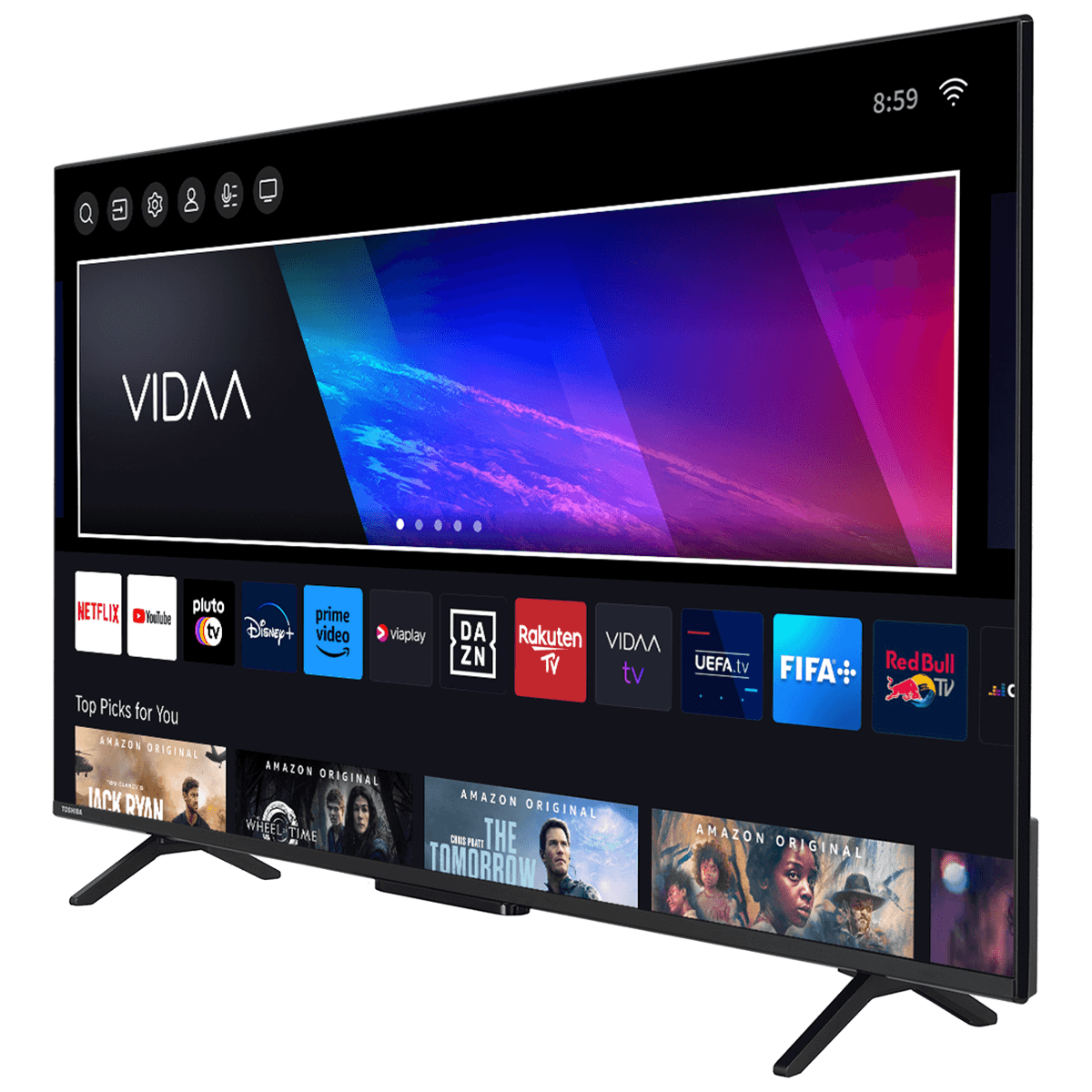 TOSHIBA 65QV2463DG 65'' QLED 4Κ Vidaa TV Τηλεόραση Black - 3