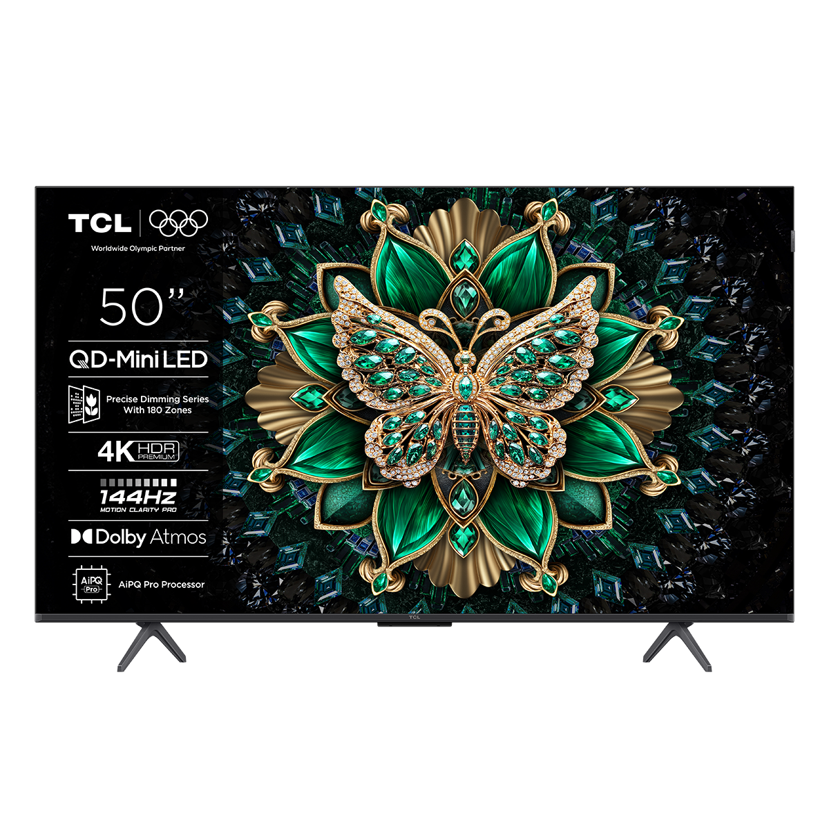 TCL 50C6K 50'' Premium QD-Mini LED Google TV Τηλεόραση Black