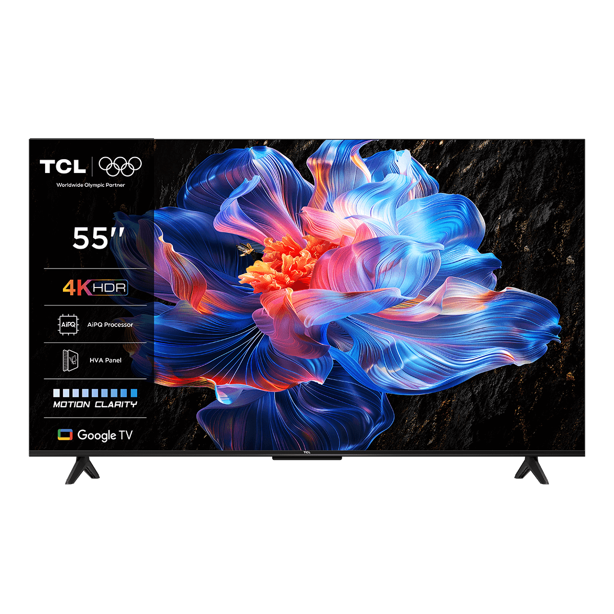 TCL 55P6K 55'' 4K Google TV Τηλεόραση Black