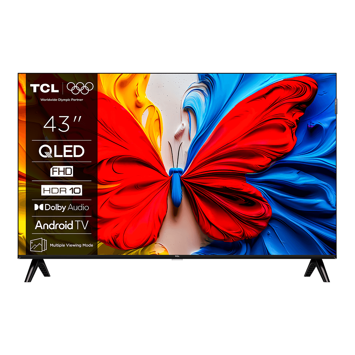 TCL 43S5K 43'' FHD QLED Google TV Τηλεόραση Black
