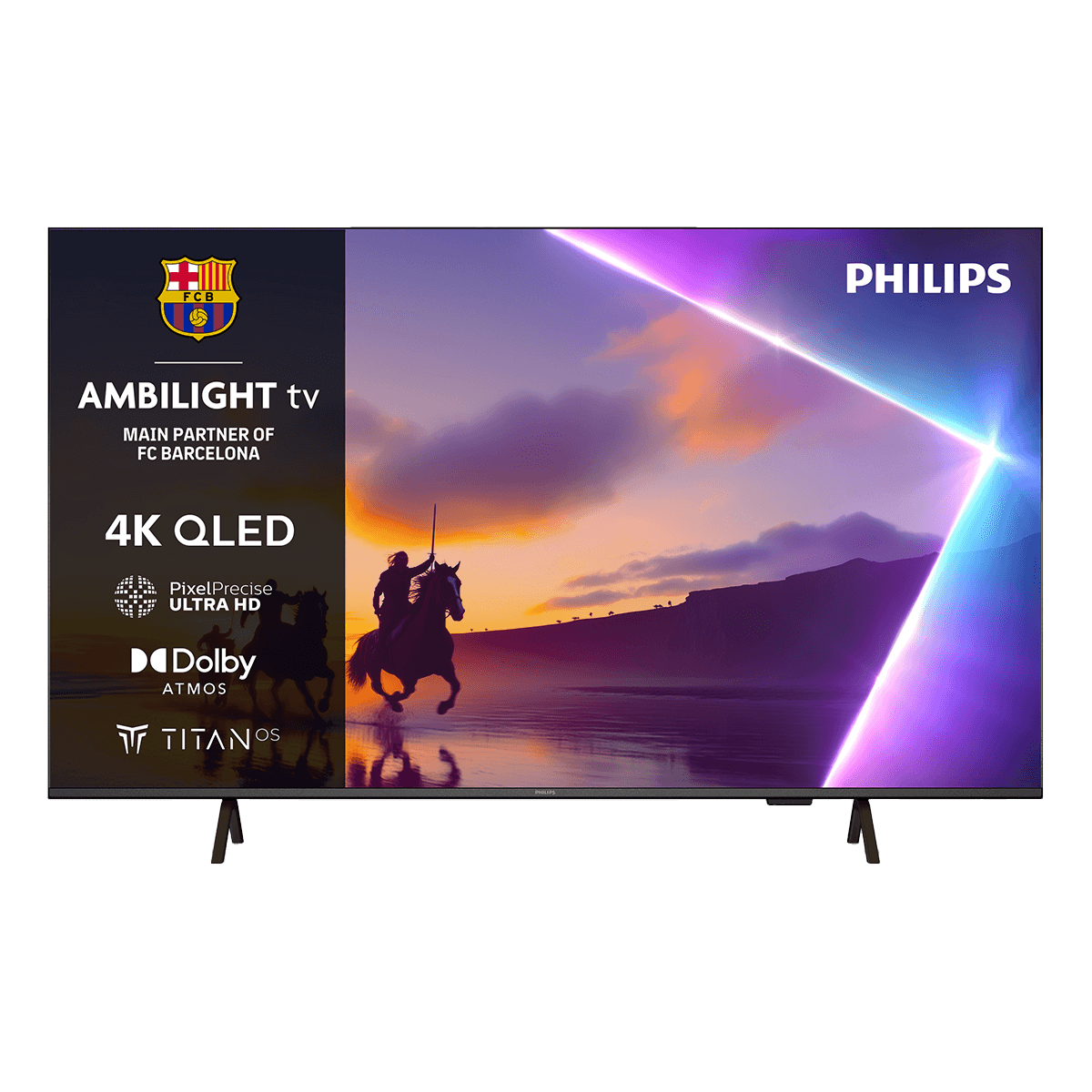 PHILIPS 43PUS8450 43" 4K QLED Ambilight TV Τηλεόραση Black