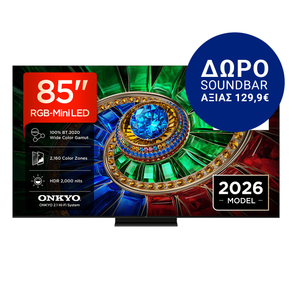 TCL 85RM7L 85'' RGB-Mini LED 4K Google TV Τηλεόραση Blc
