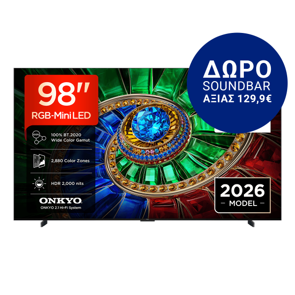 TCL 98RM7L 98'' RGB-Mini LED 4K Google TV Τηλεόραση Blc