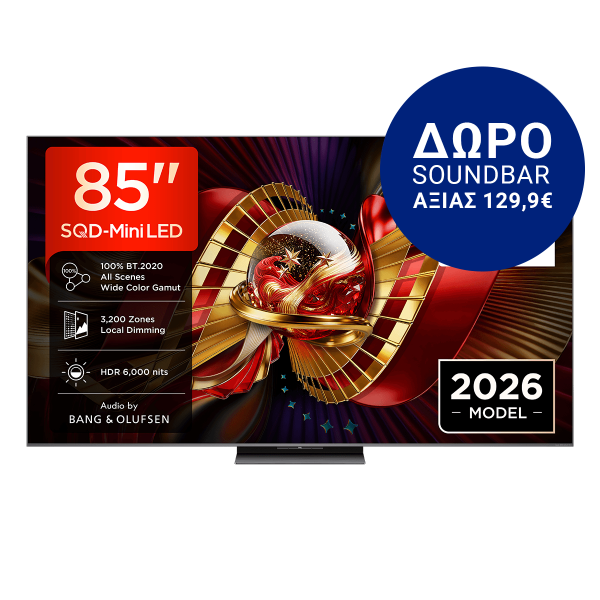TCL 85C8L 85'' SQD-Mini LED 4K Google TV Τηλεόραση Blc