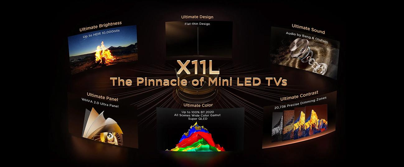 TCL SQD miniLED 4K 144Hz 85X11L TV