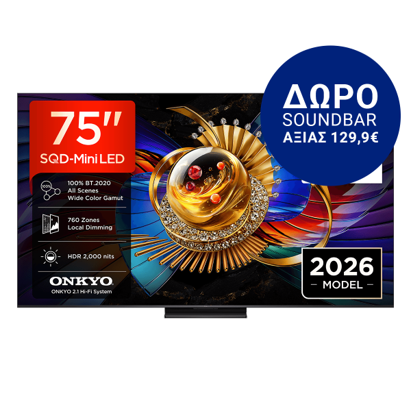 TCL 75Q7D 75'' Pro SQD-Mini LED Google TV Τηλεόραση Blc
