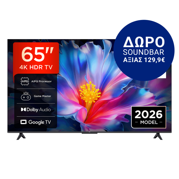 TCL 65P6L 65'' 4K Google TV Τηλεόραση Blc