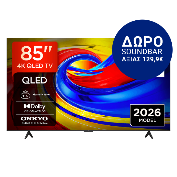 TCL 85P7L 85'' QLED LED 4K Google TV Τηλεόραση Blc