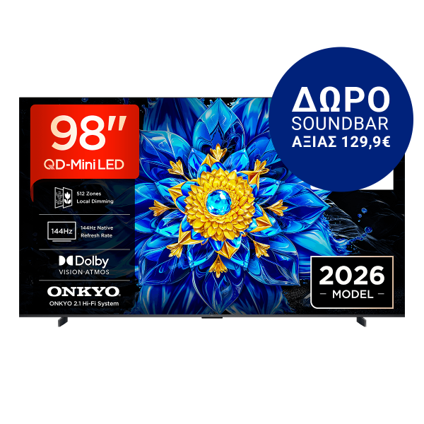 TCL 98P8L 98'' Premium QD-Mini LED Google TV Τηλεόραση Blc