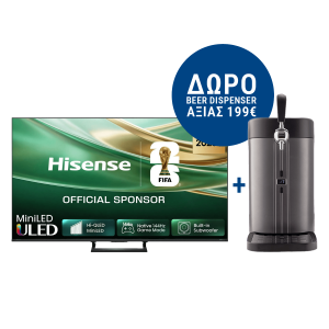 HISENSE 85E8S 85'' Mini LED 4K Hi-QLED Vidaa TV Τηλεόραση