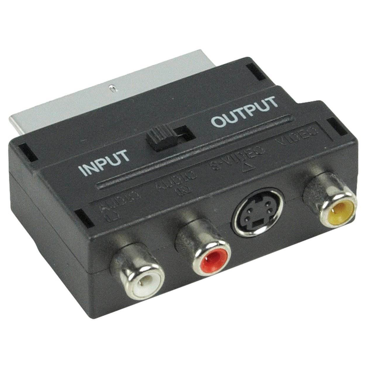 Adaptor Scart σε RCA+SVHS MELH. Μαύρο