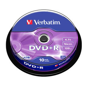 Verbatim DVD+R 4,7GB 16x Cake 10 τεμαχίων 
