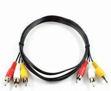 3 RCA αρσενικά σε 3xRCA αρσενικά φις