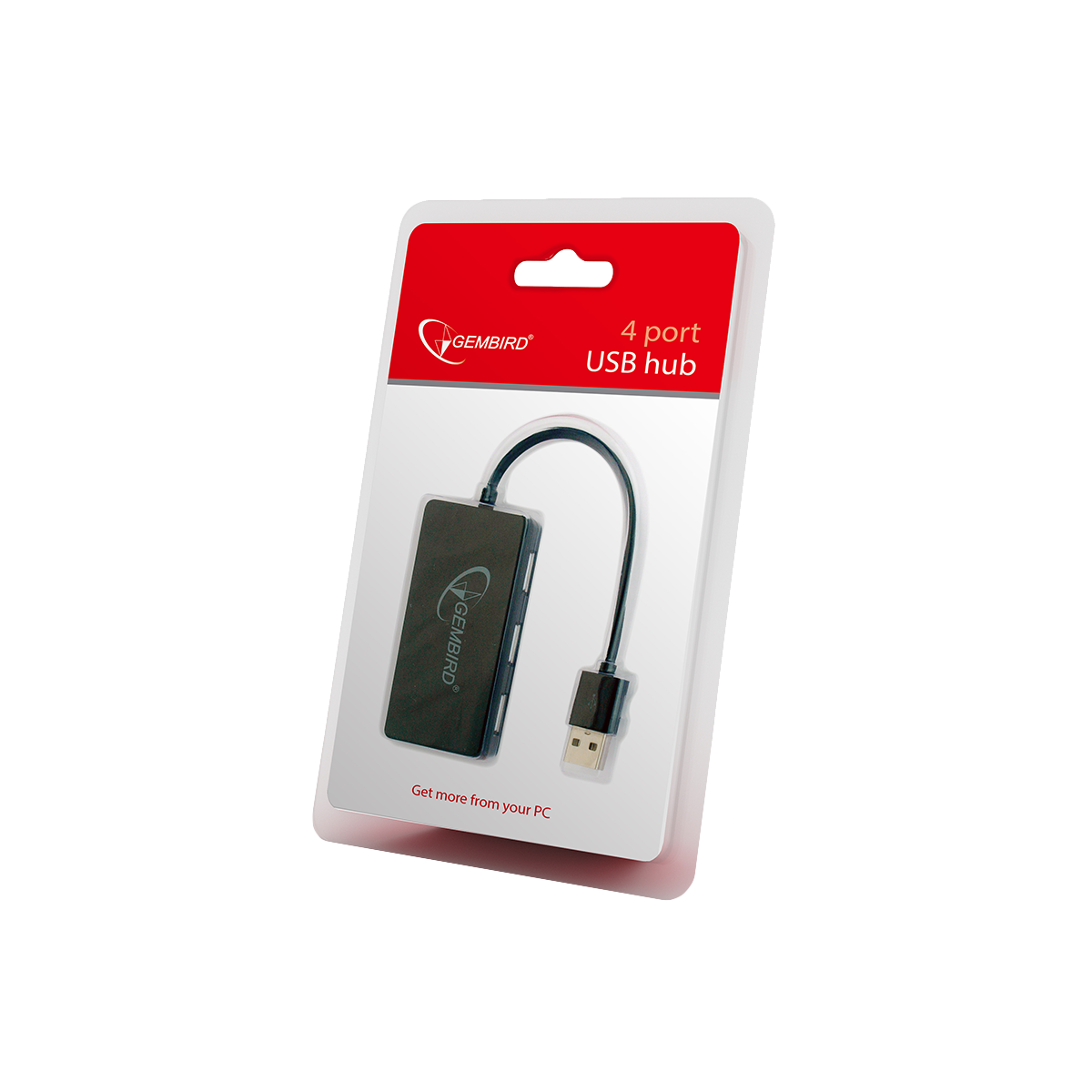 GEMBIRD USB 2.0 4-port hub Μαύρο - 3