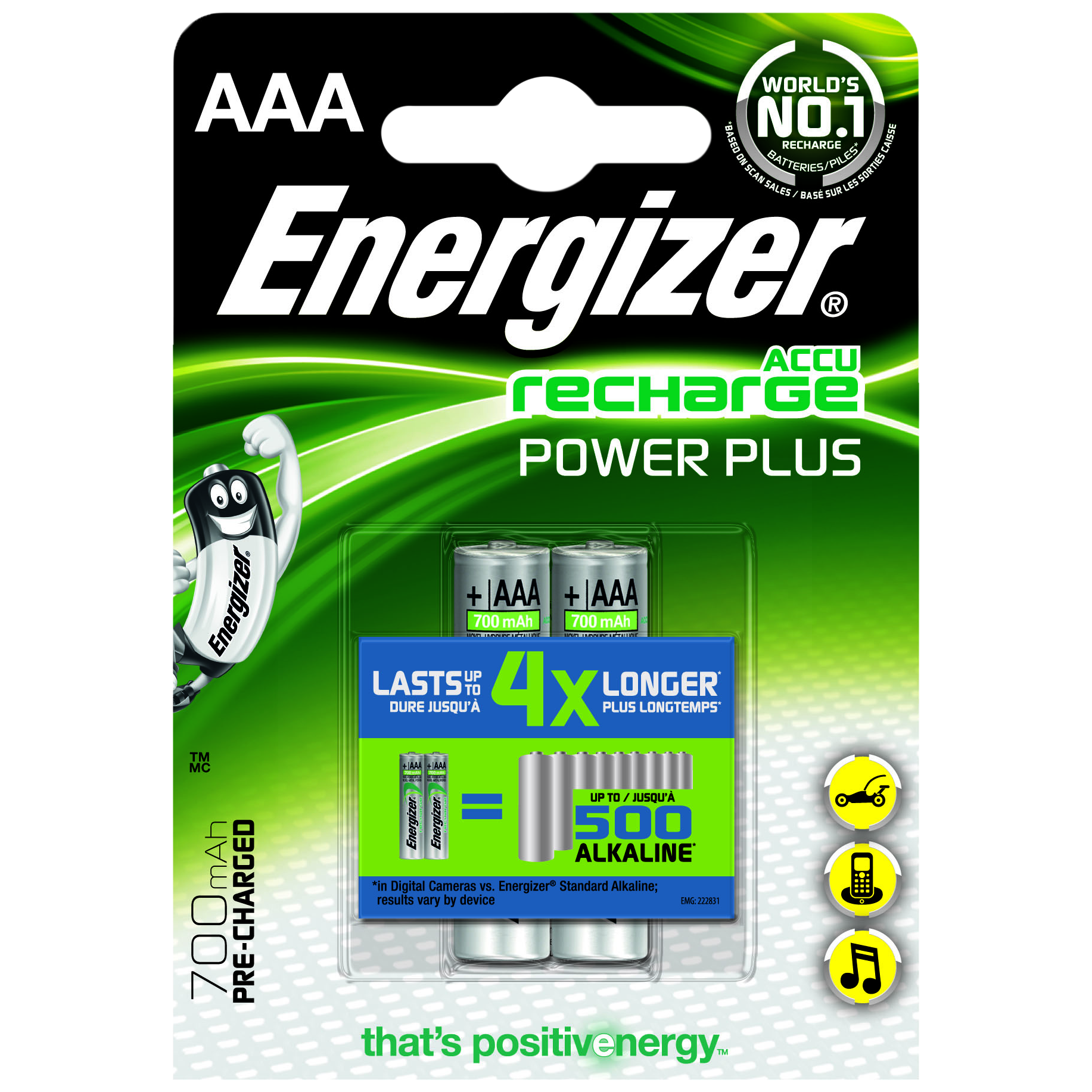 ENERGIZER Ultra+ AAA/LR03 Battery Pack of 2