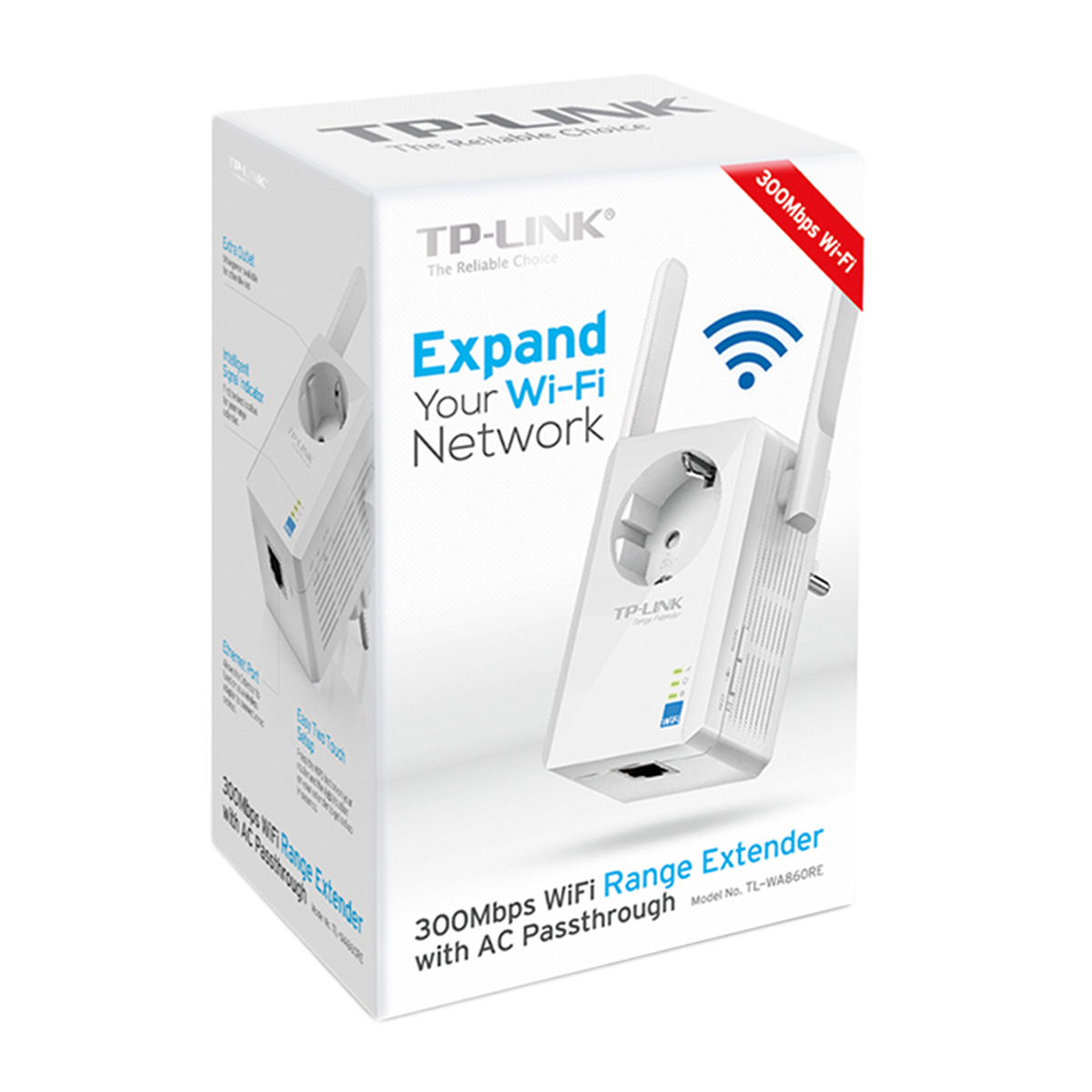 TP-LINK Wi-Fi Range Extender WA860 300Mbps Λευκό - 5