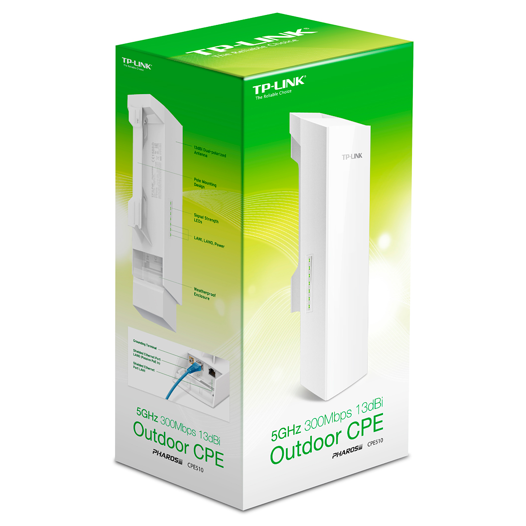 TP Link CPE510 Out 300 5.8GHZ Wir Acc P Λευκό