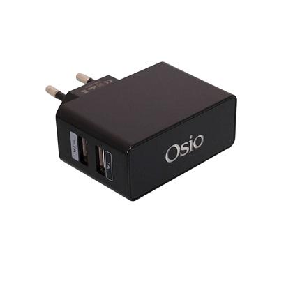 OSIO fortisths taksidiou Dual USB mayro