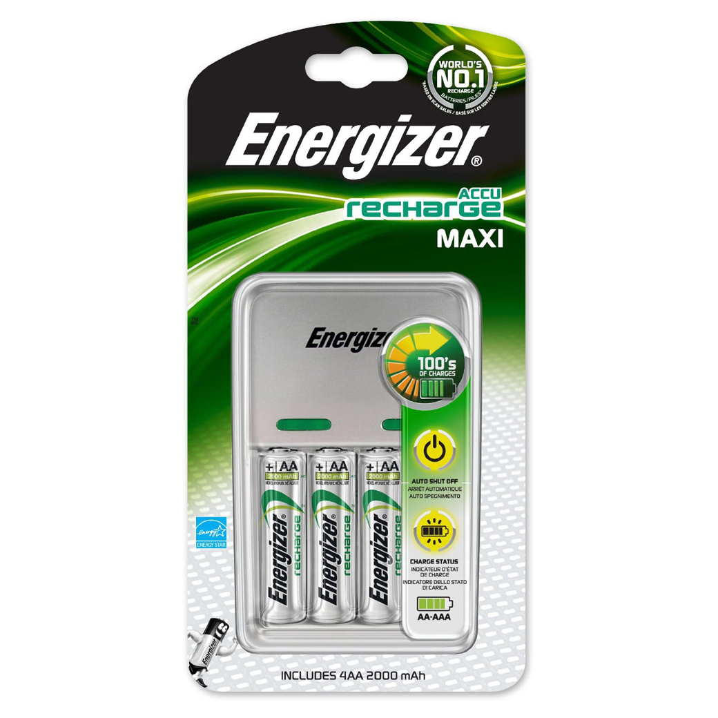 Φορτιστής ENERGIZER +4 Μπαταρίες AA 2000ma