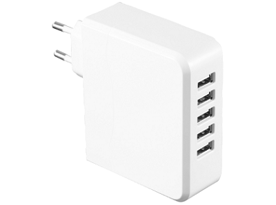 TRAVEL CHARGER PLATINET 5XUSB 6.8A BLACK