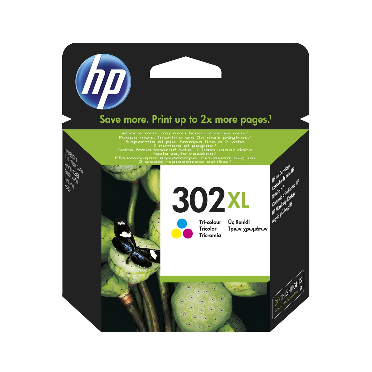 HP δοχείο μελάνης 302XL High Yield 3 χρωμάτων Instant Ink - 2