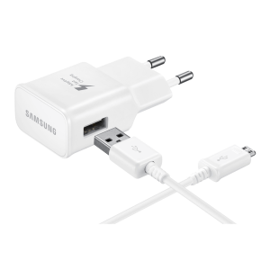 Φορτιστής Ταξιδίου SAMSUNG 15W με καλώδιο USB σε Micro USB Λευκό
