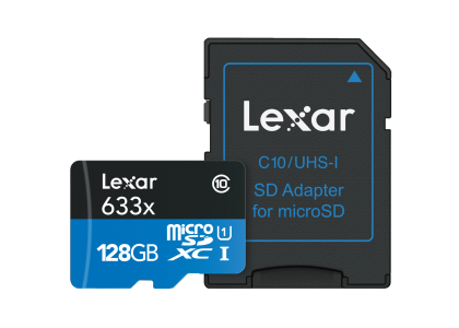 ΚΑΡ.ΜΝ.LEXAR MICRO SD 128GB 633X 95MB/s