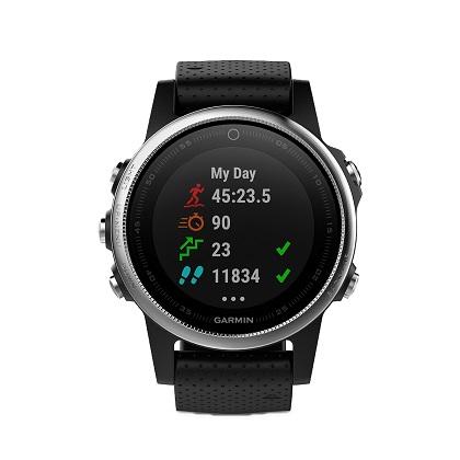 Garmin_fenix5S_smartwatch_γυναικείο_προπόνηση_ασημί_μαύρο_Γερμανος