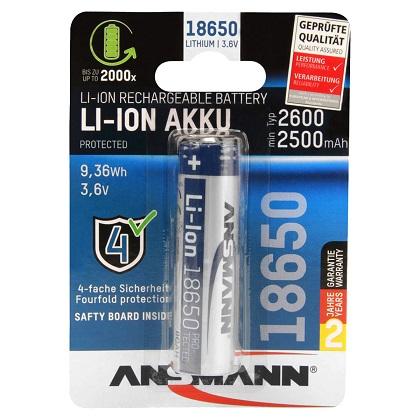 ANSMANN rechargeable battery Li-ion 18650 3.7V 2600mAh 