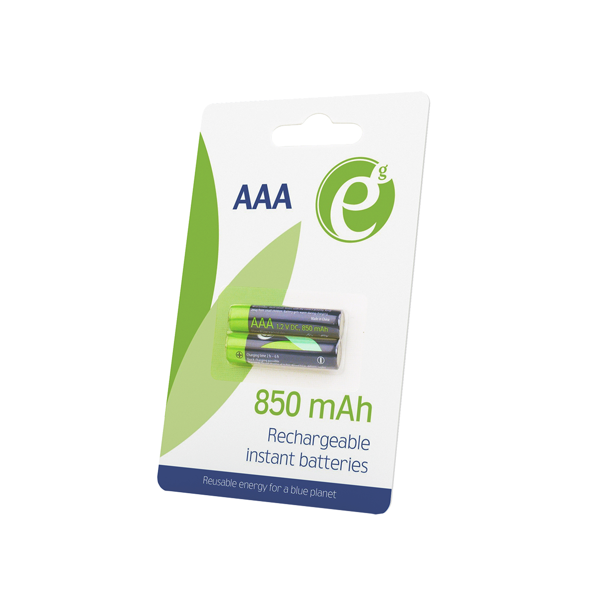 ENERGENIE επαναφορτιζόμενες μπαταρίες Ni-Mh AAA 850mAh (2 Τεμάχια) - 2