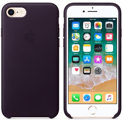 iPhone7_8 Leather Case Dark Aubergine_Mov