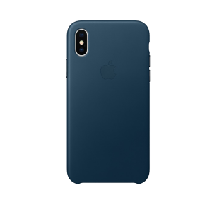 APPLE δερμάτινη θήκη iPhone X Σκούρο Μπλε
