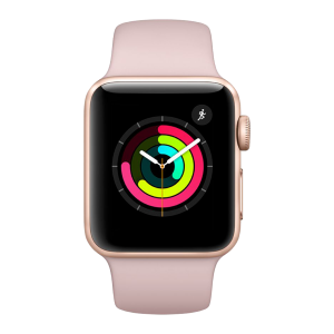 APPLE Watch Series 3 GPS 42mm Gold Aluminium με Sport Band Ροζ