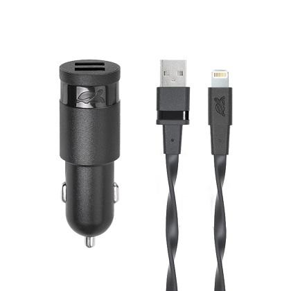 RIVAPOWER fortisths aytokinhtou 2 USB/ 3.4A & kalwdio Micro USB mayro