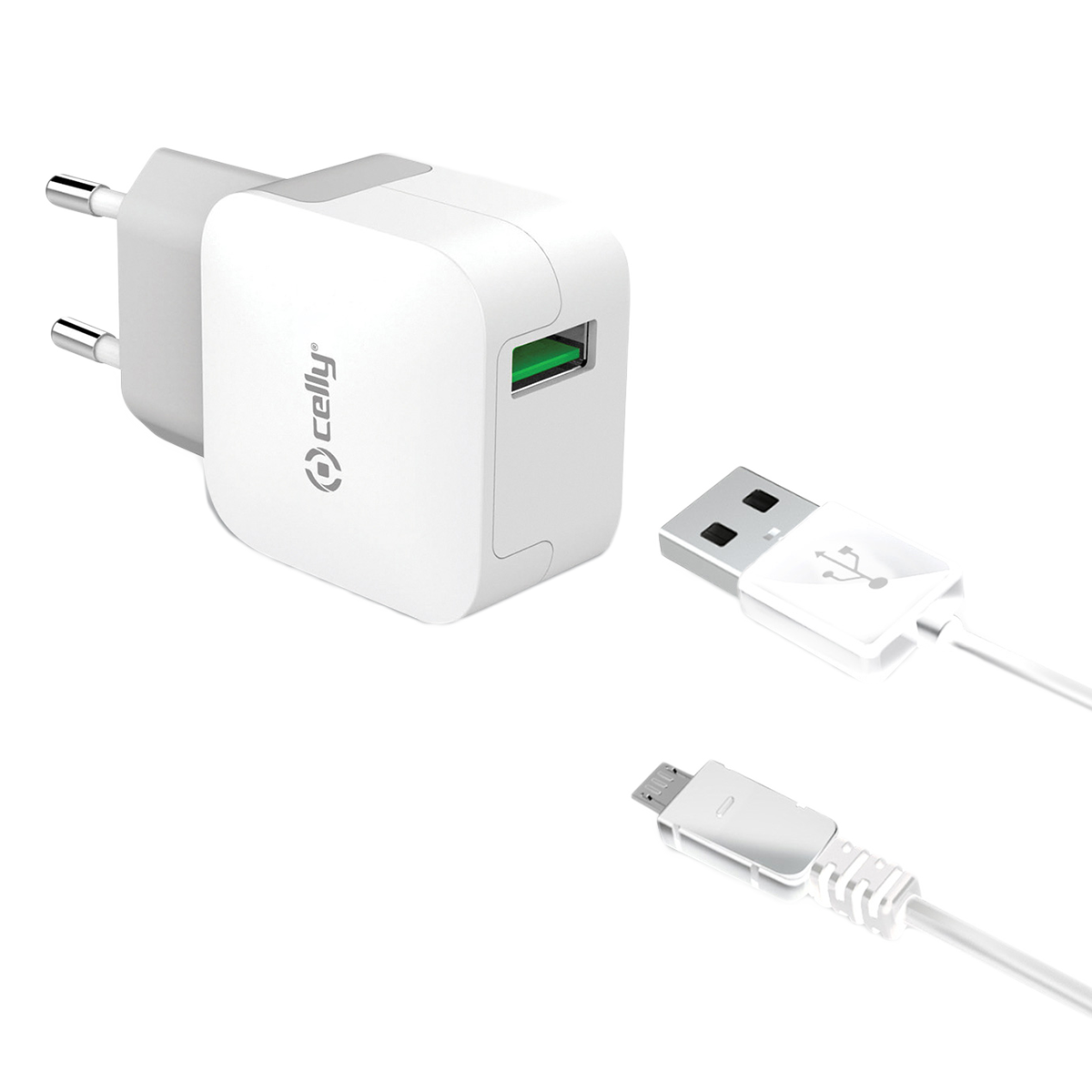 CELLY επιτοίχιος φορτιστής 2.4A & καλώδιο Micro USB