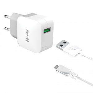 CELLY επιτοίχιος φορτιστής 2.4A & καλώδιο Micro USB