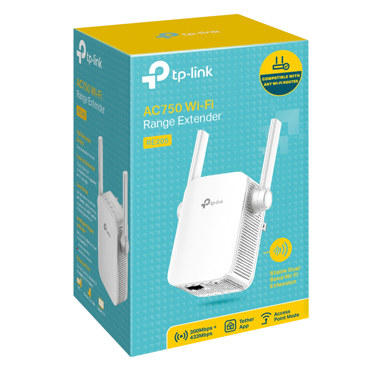 TP-LINK Wi-Fi Range Extender AC750 RE205 - 3