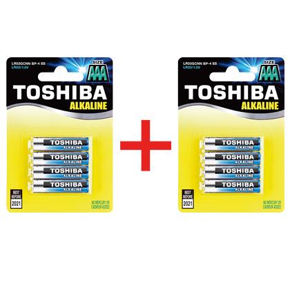 TOSHIBA alkalikes mpataries LR03 BP-4 SS AAA 