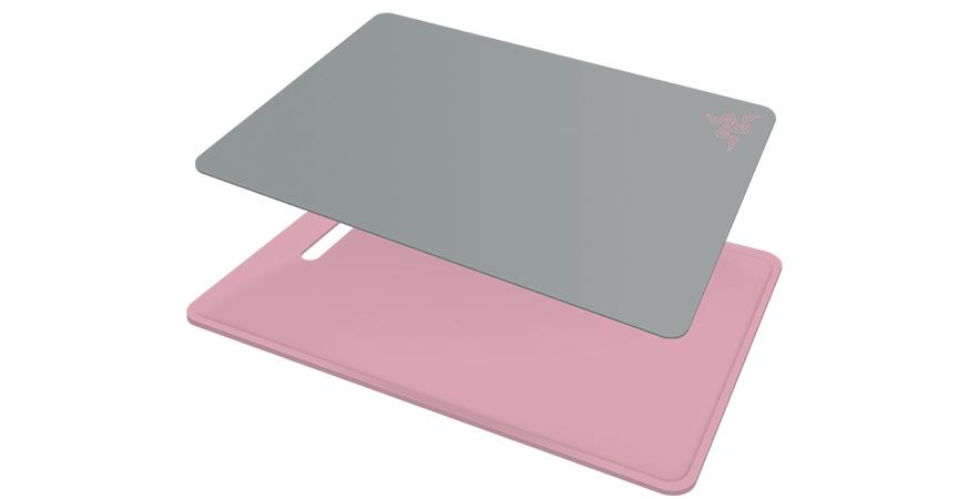 RAZER Gaming Mouse Pad Invicta Quartz me diplh epifaneia kai bash aloyminiou gkri/ roz