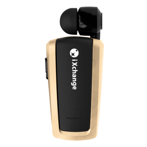 iXCHANGE Bluetooth στερεοφωνικό ακουστικό Mini Retractable Χρυσαφί