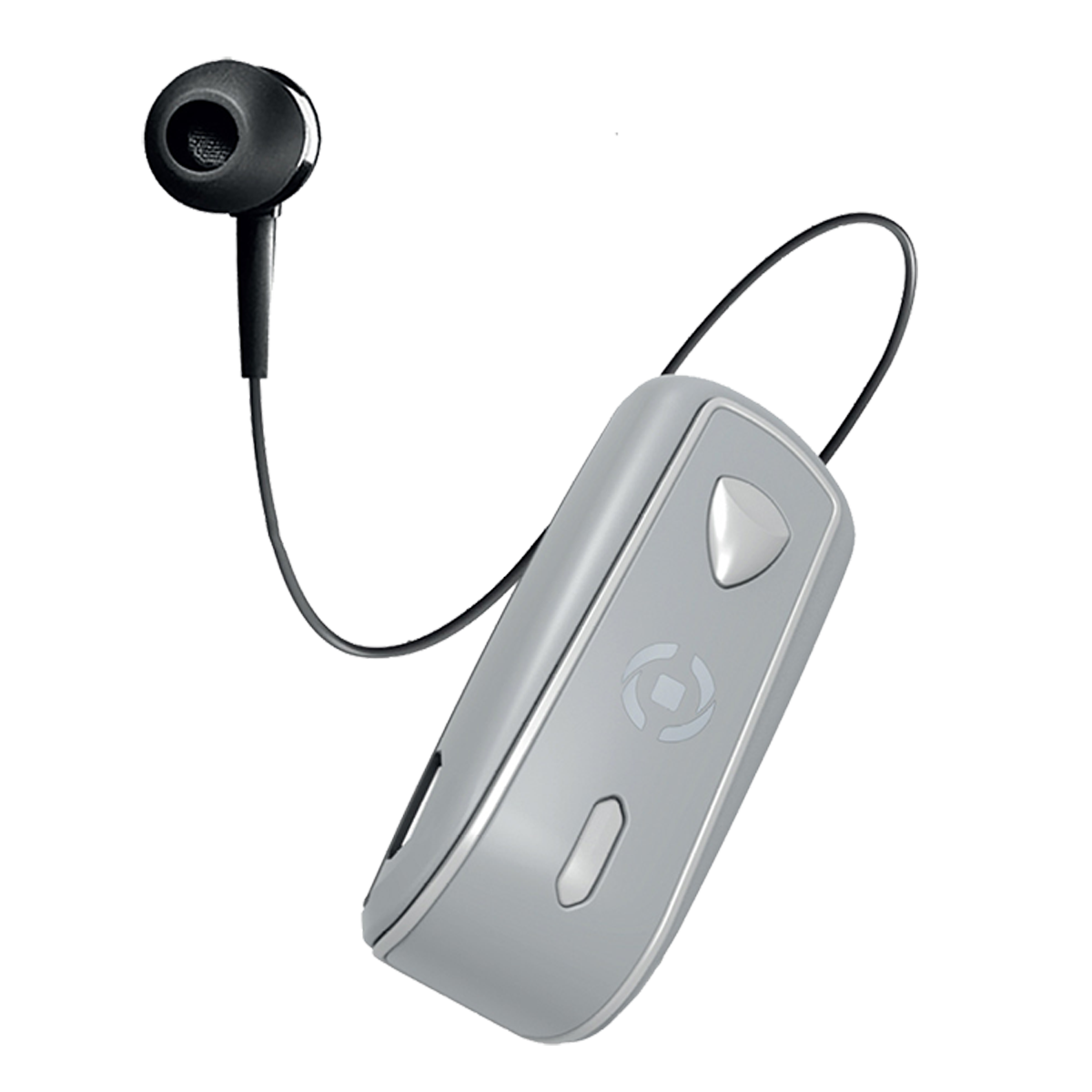 CELLY ακουστικό Bluetooth Clip On Retractable Ασημί