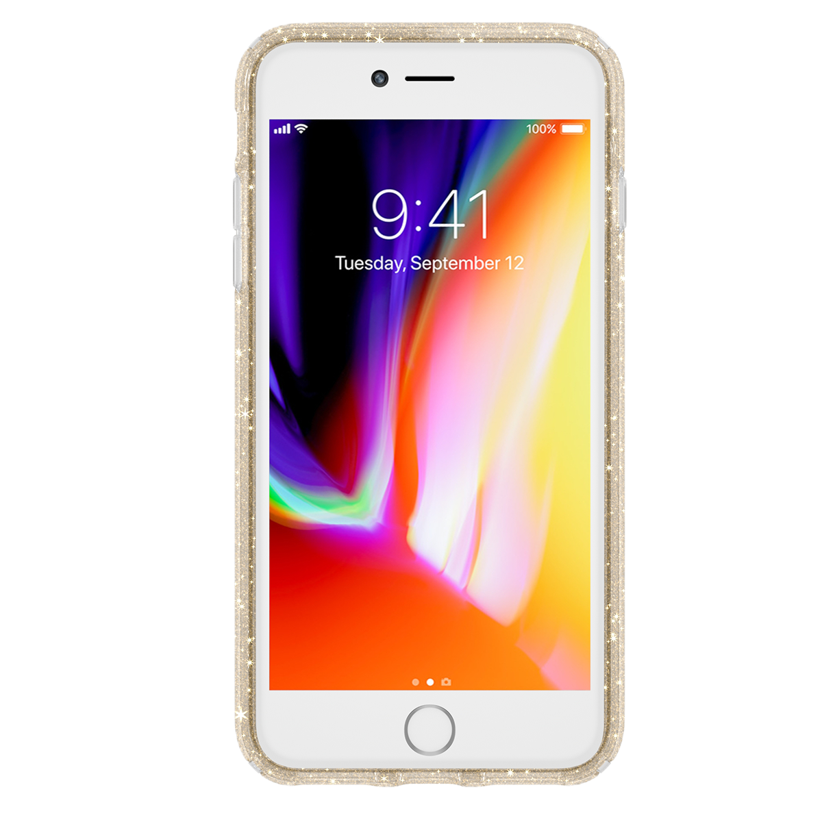 SPECK διάφανη θήκη Presidio Clear με Gold Glitter iPhone 8/7/6s Plus - 4