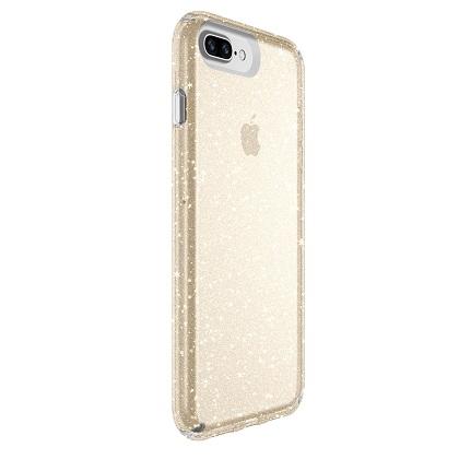 SPECK diafani thiki Presidio Clear με Gold Glitter iPhone 8/7/6s Plus