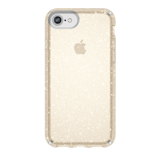 SPECK διάφανη θήκη Presidio Clear με Gold Glitter iPhone 8/7/6S/6