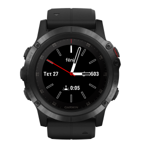 GARMIN Smartwatch fenix 5X Plus Μαύρο (Sapphire Black)