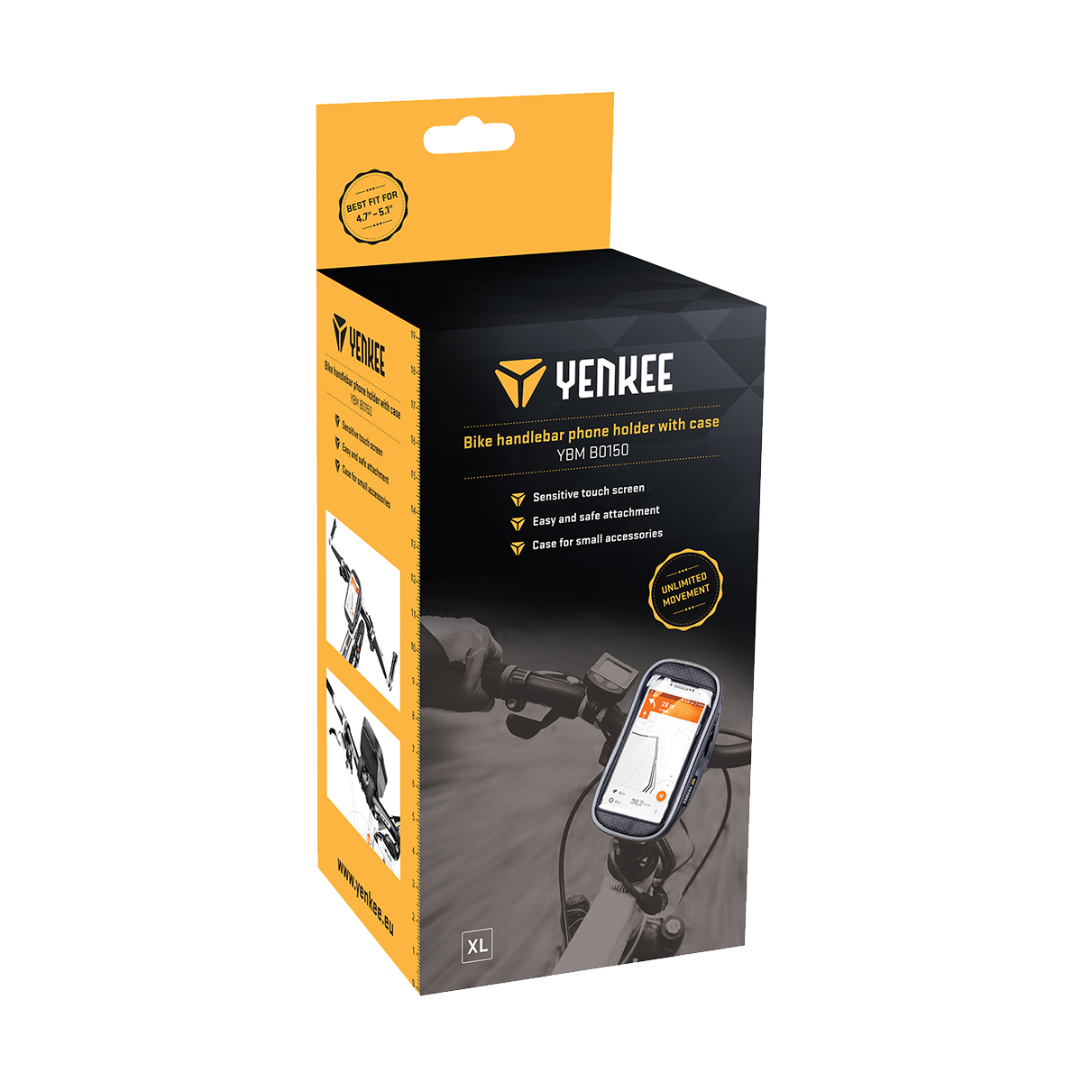 YENKEE βάση ποδηλάτου YBM B0150 για Smartphones από 4.7'' έως 5.0'' - 3
