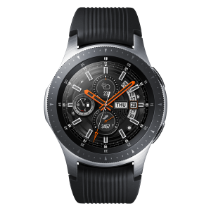 SAMSUNG Smartwatch Galaxy Watch 46mm Ασημί με μαύρο λουράκι