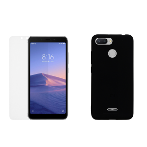 Θήκη Matte + γυαλί προστασίας οθόνης COSY για το XIAOMI Redmi Note 6