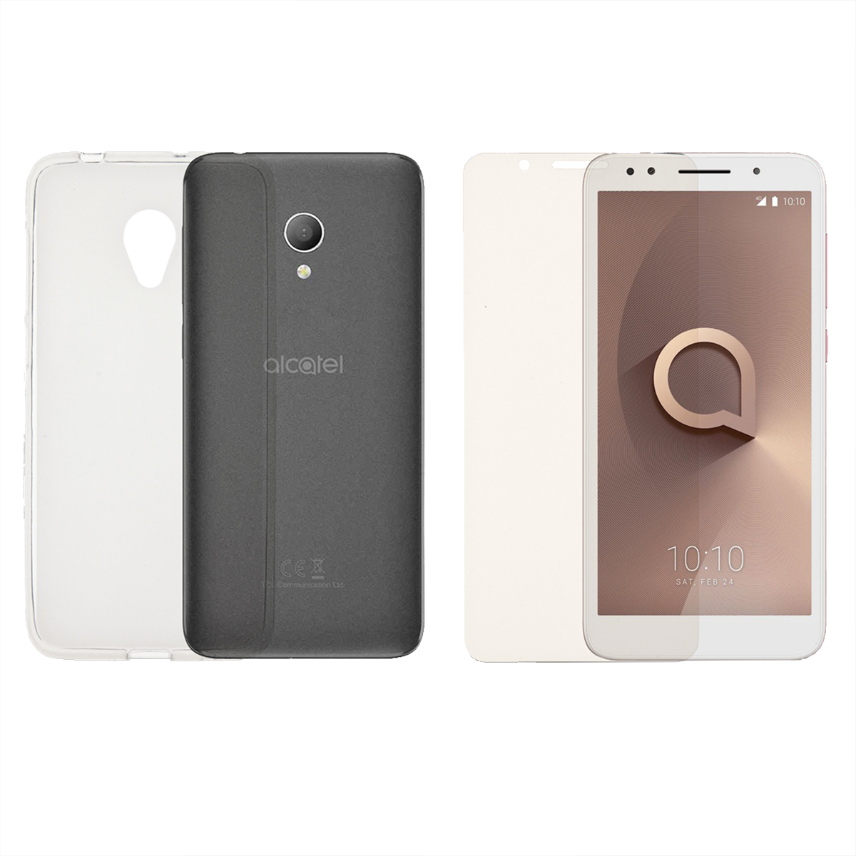 Διάφανη θήκη + γυαλί προστασίας οθόνης COSY Alcatel 1X