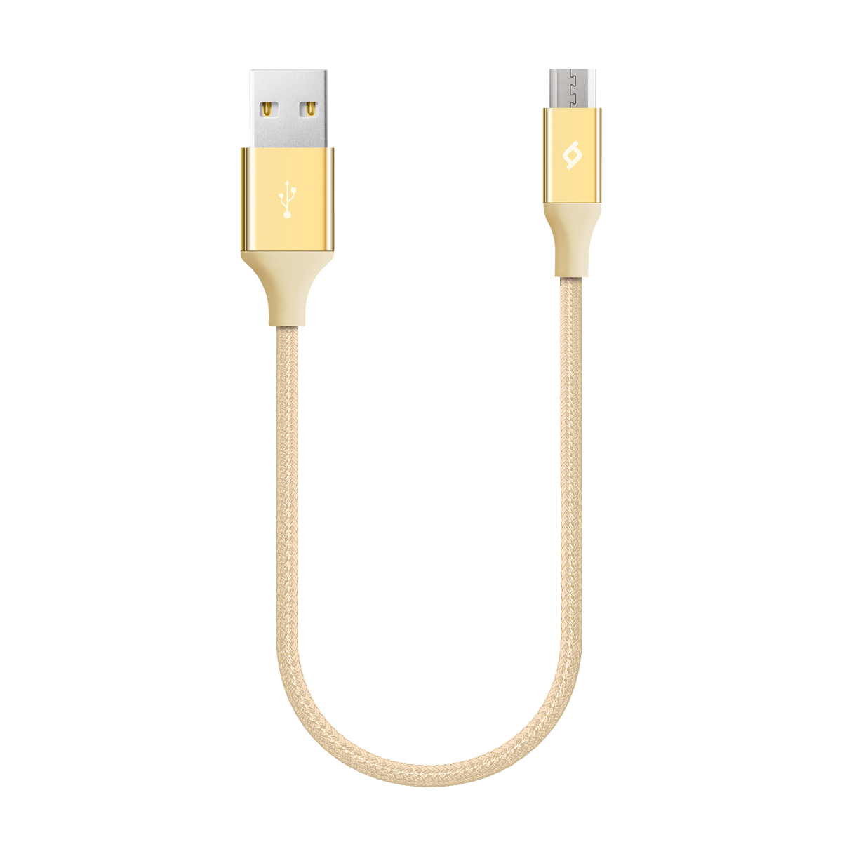 Kαλώδιο Micro USB TTEC αλουμινίου 30 εκατοστών Χρυσαφί